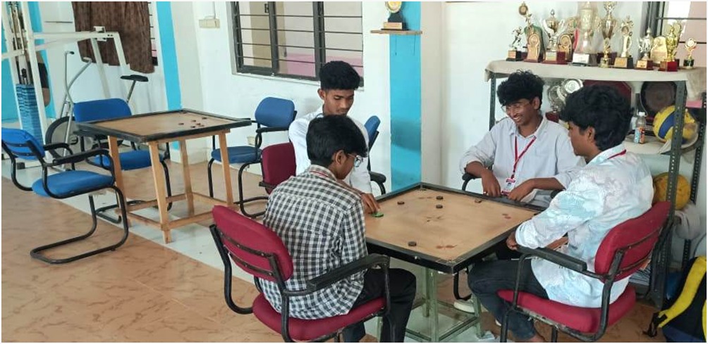 Students enjoying meals together